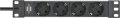 Alu-Line 10" Steckdosenleiste für Schaltschränke 4-fach 2m H05VV-F3G1,5 silber/schwarz - Produktansicht