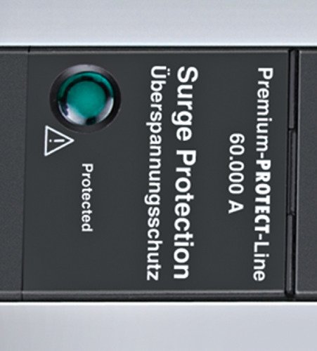 Alu-Office-Line 60.000A Überspannungsschutz-Steckdosenleiste mit USB-Ladefunktion 4-fach 1,8m H05VV-F 3G1,5 - Produktansicht