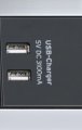 Alu-Office-Line 60.000A Überspannungsschutz-Steckdosenleiste mit USB-Ladefunktion 4-fach 1,8m H05VV-F 3G1,5 - Produktansicht