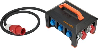 professionalLINE Gummi-Stromverteiler BSV 5-63A FI 2m H07RN-F 5G16,0 CEE32A+2x16A, 6x230V