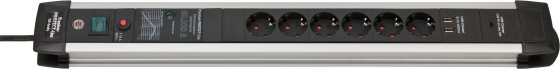 Premium-Protect-Line 60.000A Überspannungsschutz-Steckdosenleiste mit Power Delivery USB-Ladefunktion 6-fach 3m H05VV-F 3G1,5 - Produktbild