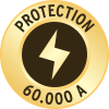 Premium-Line 60.000A Überspannungsschutz-Steckdosenleiste 6-fach schwarz 3m H05VV-F 3G1,5