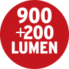 LED Akku Handleuchte HL 701 AT mit Farbwiedergabe 15CRI 96 900+200lm, IP54
