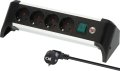 Alu-Office-Line Steckdosenleiste 4-fach 1,8m H05VV-F 3G1,5 - Produktbild
