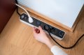Ecolor Steckdosenleiste 3-fach mit Countdown Timer, 1x USB A, 1x USB C, weiß/schwarz, 1,5m H05VV-F 3G1,5 - Anwendungsbild