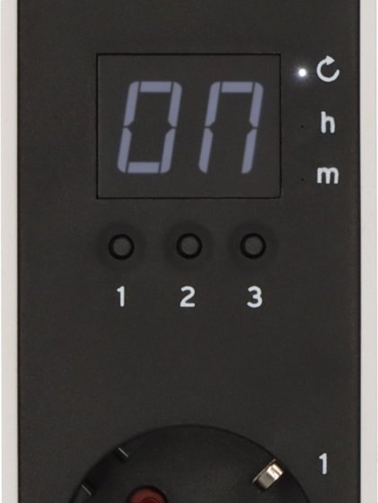 Ecolor Steckdosenleiste 3-fach mit Countdown Timer, 1x USB A, 1x USB C, weiß/schwarz, 1,5m H05VV-F 3G1,5 - Produktansicht