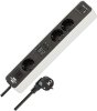 Ecolor Steckdosenleiste 3-fach mit Countdown Timer, 1x USB A, 1x USB C, wei&szlig;/schwarz, 1,5m H05VV-F 3G1,5