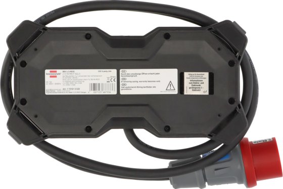 Stromstation CEE1 IP44 Stecker 400V/16A Steckdosen 1x CEE 400V/16A+3x 230V/16A - Produktansicht