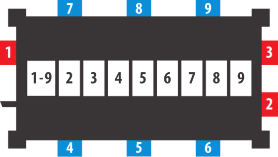 Professional Gummi-Stromverteiler BSV 5 2m H07RN-F&nbsp;5G6,0 1xCEE32A+2x16A, 6x230V - Grafik