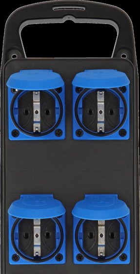 Portabler Stromverteiler BSV P 6x 230V/16A Steckdosen, CEE 400V/16A Stecker, 2m H07RN-F5G2.5 - Produktansicht