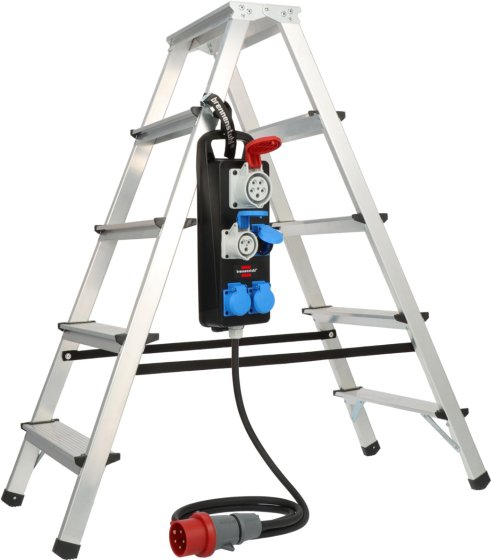 Portabler Stromverteiler BSV P 3x 230V/16A Steckdosen, 1x CEE 230V/16A, 1x CEE 400V/16A, 2m H07RN-F5G2.5 - Anwendungsbild