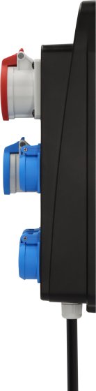 Portabler Stromverteiler BSV P 3x 230V/16A Steckdosen, 1x CEE 230V/16A, 1x CEE 400V/16A, 2m H07RN-F5G2.5 - Produktansicht