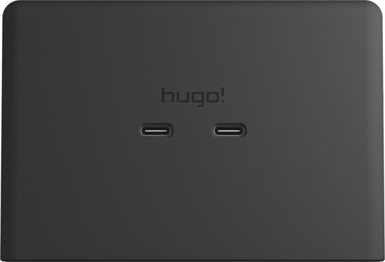 hugo! ONE Steckdosenw&uuml;rfel mit USB C 20W PD deep black - Produktansicht