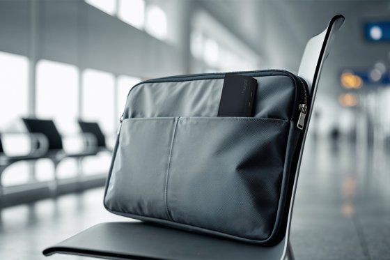 hugo! TRAVEL Steckdosenleiste mit USB C 20W PD und Euro Steckdose, deep black - Anwendungsbild