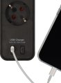 Ecolor Steckdosenleiste mit 2 USB C Ladebuchsen 4-fach schwarz 1,5m H05VV-F3G1,5 - Produktansicht