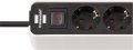 Ecolor Steckdosenleiste mit 2 USB C Ladebuchsen 4-fach wei&szlig;/schwarz 1,5m H05VV-F3G1,5 - Produktansicht