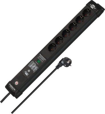 brennenstuhl®Connect Premium-Line WiFi 26.000A Überspannungsschutz-Steckdosenleiste 6-fach schwarz 1,8 m H05VV-F3G1,5