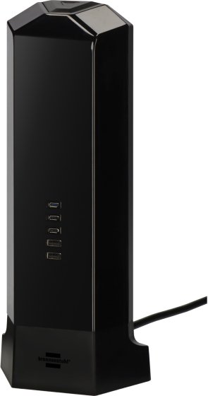 Gaming Steckdosenturm 9-fach mit 3x USB C, 2x USB A, 2m H05VV-F3G1.5m - Produktansicht