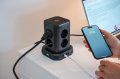 Steckdosenturm 8-fach mit 2x USB A, 1x USB C Power Delivery schwarz 2m H05VV-F3G1.5 - Anwendungsbild