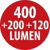 Akku LED Handlampe HL 400 AC, 400lm + Spot 120lm + Rückseite 200lm