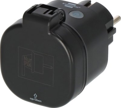brennenstuhl®Connect WiFi Steckdose WA 3600 XS03 schwarz IP44