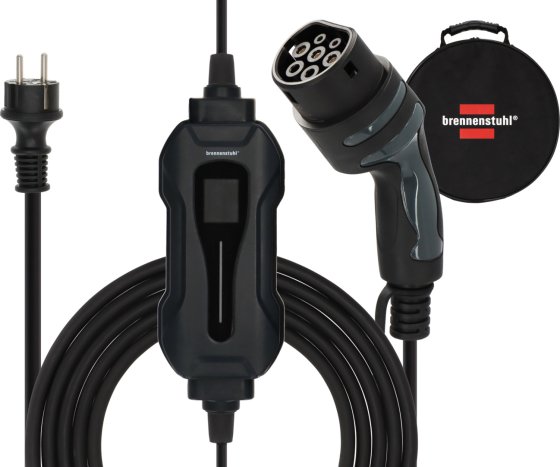 Tragbares EV Ladegerät Typ 2 Schutzkontakt 2,3KW mit 8m Kabel - Produktbild