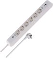 &Uuml;berspannungsschutz-Steckdosenleiste 6-fach 13.500 A mit 1x USB C PD 20W, 1x USB A 20W, 2m H05VV-F 3G1,5 wei&szlig; - Produktbild