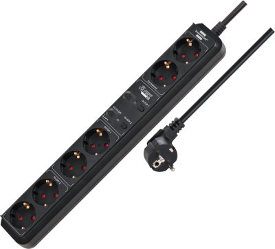 brennenstuhl®Connect Eco-Line WiFi Steckdosenleiste 6-fach 1,5m H05VV-F3G1,5 schwarz