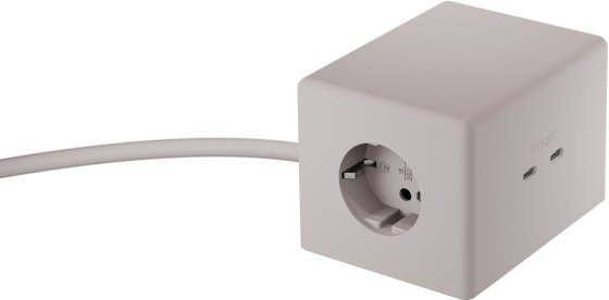 hugo! ONE Steckdosenwürfel mit USB C 20W PD cream white - Produktansicht