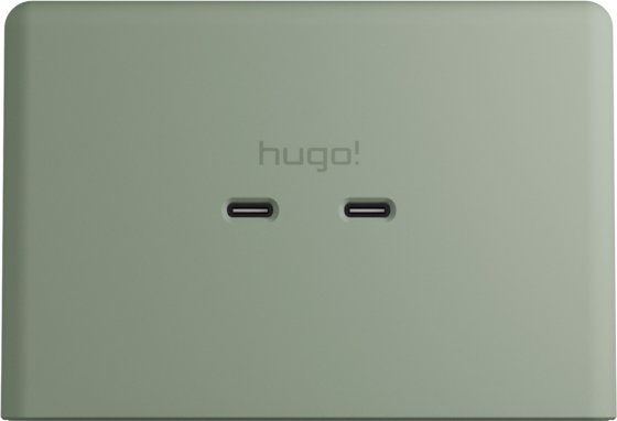 hugo! ONE Steckdosenwürfel mit USB C 20W PD mint green - Produktansicht