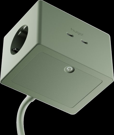 hugo! ONE Steckdosenwürfel mit USB C 20W PD mint green - Produktansicht