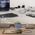 hugo! ONE Steckdosenw&uuml;rfel mit USB C 20W PD ice blue - Anwendungsbild