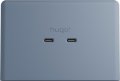 hugo! ONE Steckdosenwürfel mit USB C 20W PD ice blue - Produktansicht