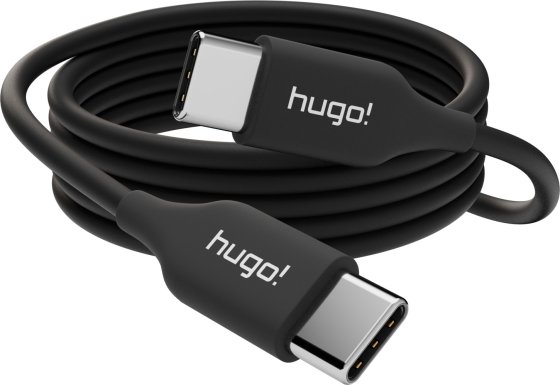 Brennenstuhl hugo! CABLE Ladekabel USB C 60W (Kabel USB C auf USB C, 60W Schnellladen, 1m Kabellänge) deep black - Produktbild