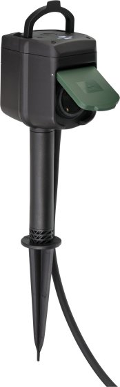 brennenstuhl&reg;Connect WiFi Gartensteckdose mit Erdspie&szlig; CS und Montageplatte IP44 2-fach 3m H07RN-F3G1,5 - Produktansicht
