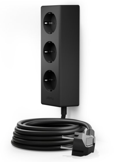 hugo! MAGNETIC Steckdosenleiste 3-fach mit magnetischer Unterseite, deep black - Produktbild