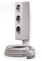 hugo! MAGNETIC Steckdosenleiste 3-fach mit magnetischer Unterseite, cream white - Produktbild