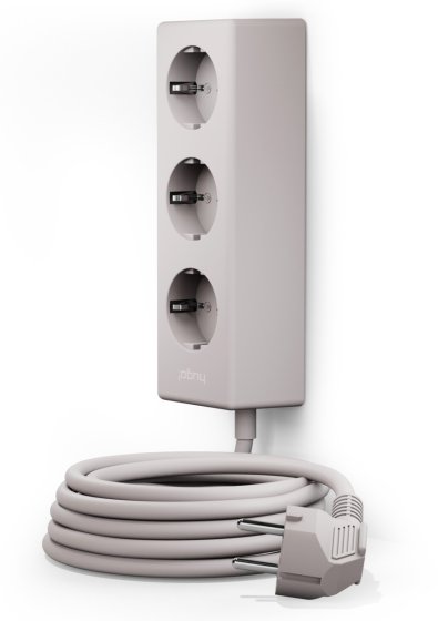 hugo! MAGNETIC Steckdosenleiste 3-fach mit magnetischer Unterseite, cream white - Produktbild