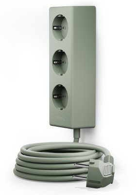 hugo! MAGNETIC Steckdosenleiste 3-fach mit magnetischer Unterseite, mint green
