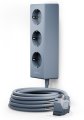 hugo! MAGNETIC Steckdosenleiste 3-fach mit magnetischer Unterseite, ice blue - Produktbild