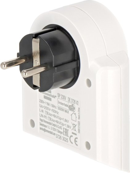 Primera-Line &Uuml;berspannungsschutzadapter 13.500A wei&szlig; - Produktansicht