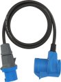 Camping CEE Adapterleitung IP44 1,5m schwarz H07RN-F 3G2,5 CEE-Stecker, Winkelkupplung 230V/16A - Produktansicht
