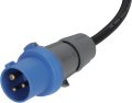 Adapter-Leitung CEE auf Schutzkontakt  IP44 1,5m H07RN-F 3G2,5 schwarz CEE 230V/16A Stecker und Schutzkontakt-Kupplung - Produktansicht
