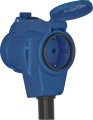 Camping Adapterkabel IP44 1,5m orange H07RN-F 3G2,5 Schutzkontakt-Stecker, Winkelkupplung CEE 230V/16A - Produktansicht