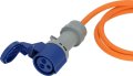 Camping CEE Verl&auml;ngerungskabel IP44 10m H07RN-F 3G2,5 orange CEE 230V/16A Stecker und Kupplung - Produktansicht