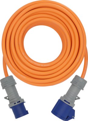 Camping CEE Verl&auml;ngerungskabel IP44 25m H07RN-F 3G2,5 orange CEE 230V/16A Stecker und Kupplung
