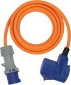 Camping CEE Verl&auml;ngerungskabel IP44 3m orange H07RN-F 3G2,5 CEE-Stecker, Winkelkupplung 230V/16A - Produktansicht