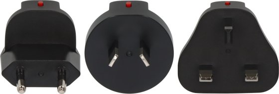 USB C Reiseladeger&auml;t weltweit mit 2x USB C 65W PD, schwarz - Produktansicht