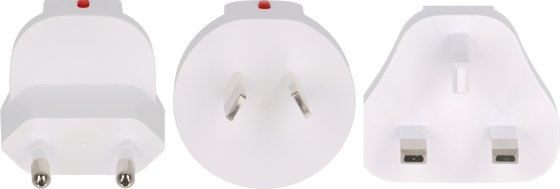 USB C Reiseladeger&auml;t weltweit mit 2x USB C 65W PD, wei&szlig; - Produktansicht