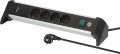Alu-Office-Line Steckdosenleiste mit USB C PD-Ladefunktion 4-fach 1,8m H05VV-F 3G1,5 - Produktbild
